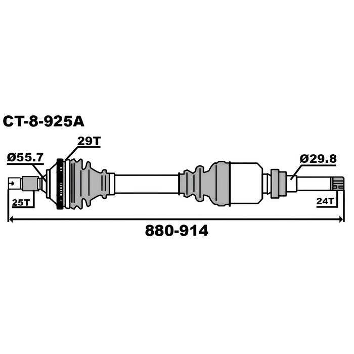 Semieje Derecho Berlingo Partner (1.8/1.9/2.0D)